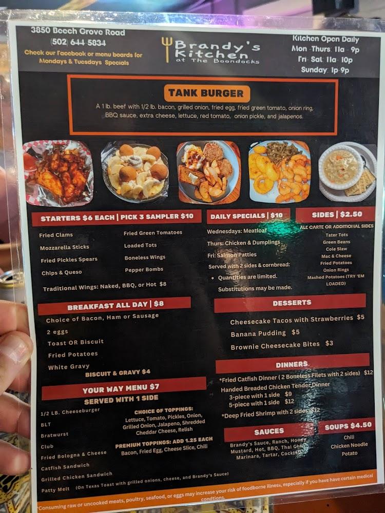 The boondocks bar and grill Menu image 4